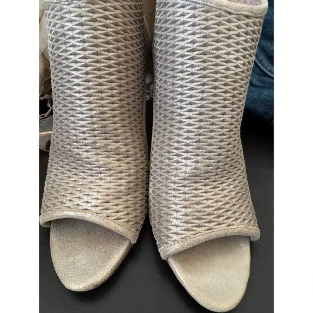 Donald J Pliner Metallic Woven Peep Toe 4